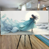 Swirling Winds by the Ocean Abstract Wall Art - Tailored Canvases - Flyclothing LLC