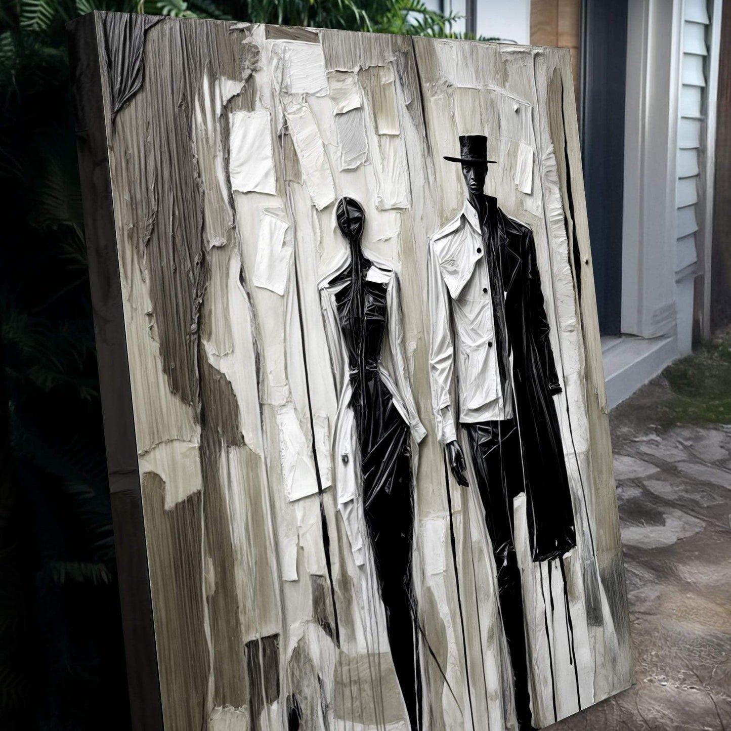 Beige & Black Minimalist Wall Art - Tailored Canvases - Flyclothing LLC