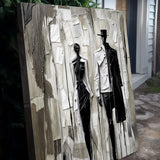 Beige & Black Minimalist Wall Art - Tailored Canvases - Flyclothing LLC