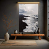 Black & White Waves Abstract Wall Art - Tailored Canvases - Flyclothing LLC