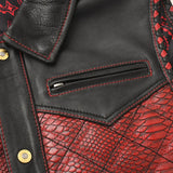 Kingsnake Men’s Motorcycle Leather Vest - First Manufacturing Company - Flyclothing LLC