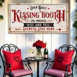 Vintage Rustic Kissing Booth Sign IV - Tailored Canvases - Flyclothing LLC