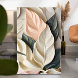 Elegant 3D Pastel Leaf Wall Art - Tailored Canvases - Flyclothing LLC