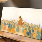 Jesus Speaking To Crowd Faith Wall Art - Tailored Canvases - Flyclothing LLC