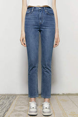 Two Shots High Rise Straight Crop Jeans HJ013 - Hey Joanie - Flyclothing LLC