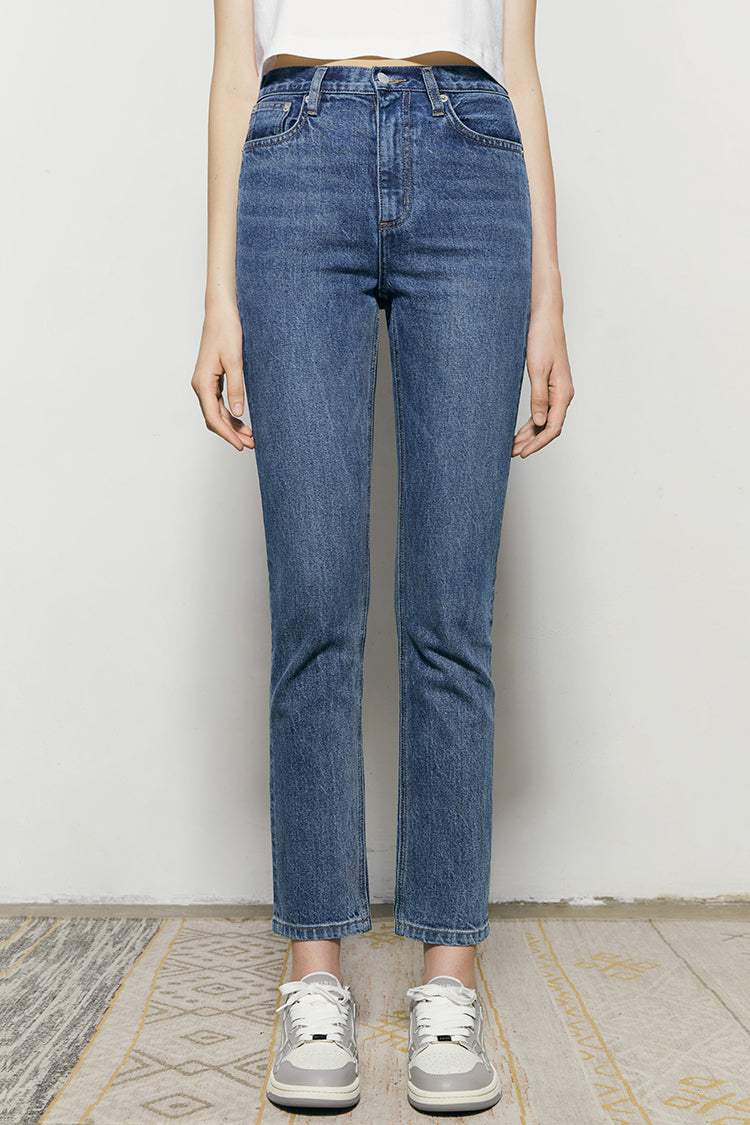 Two Shots High Rise Straight Crop Jeans HJ013 - Hey Joanie - Flyclothing LLC
