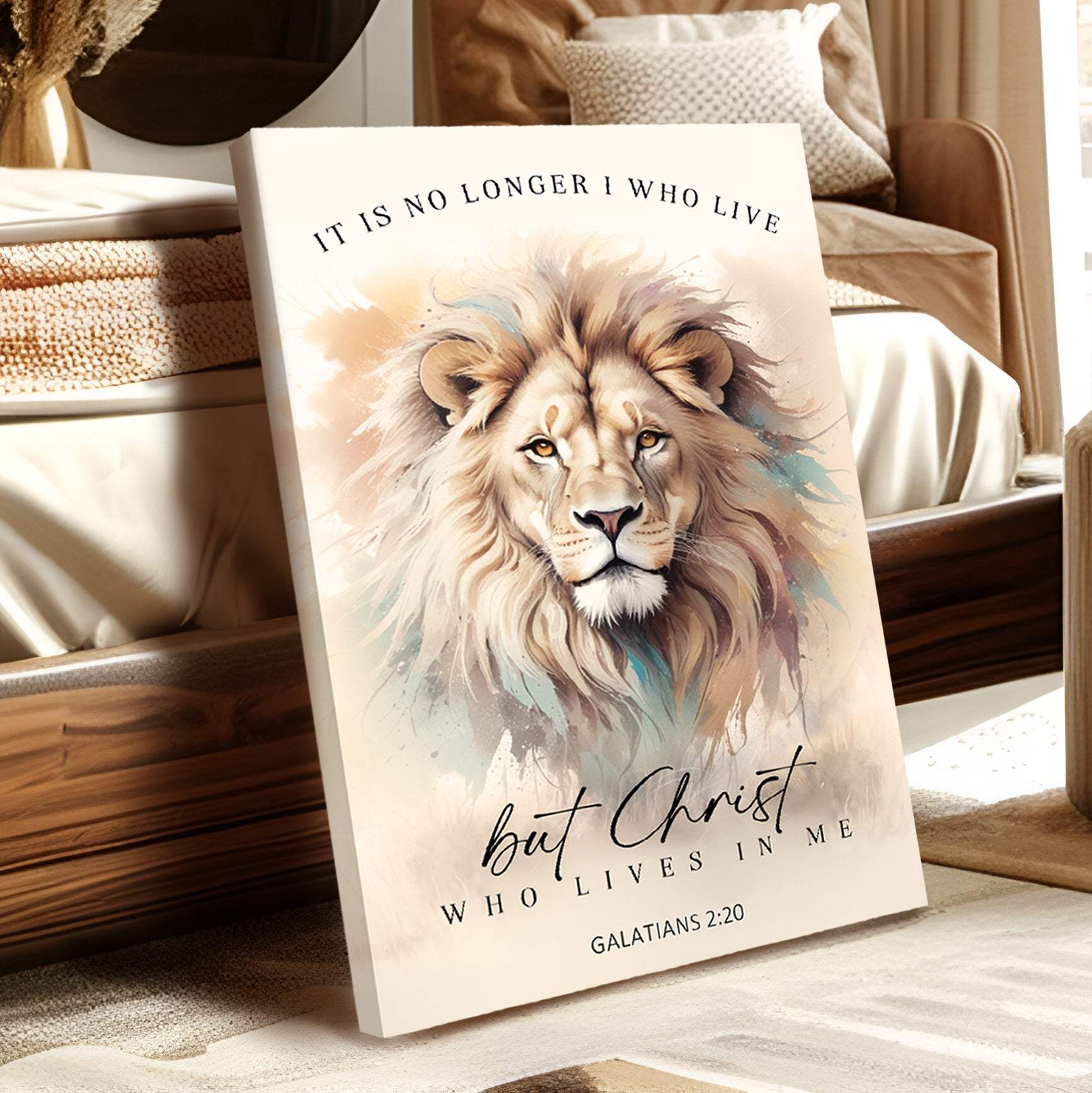 Galatians 2:20 - Christ Who Lives In Me Faith Sign - Tailored Canvases - Flyclothing LLC