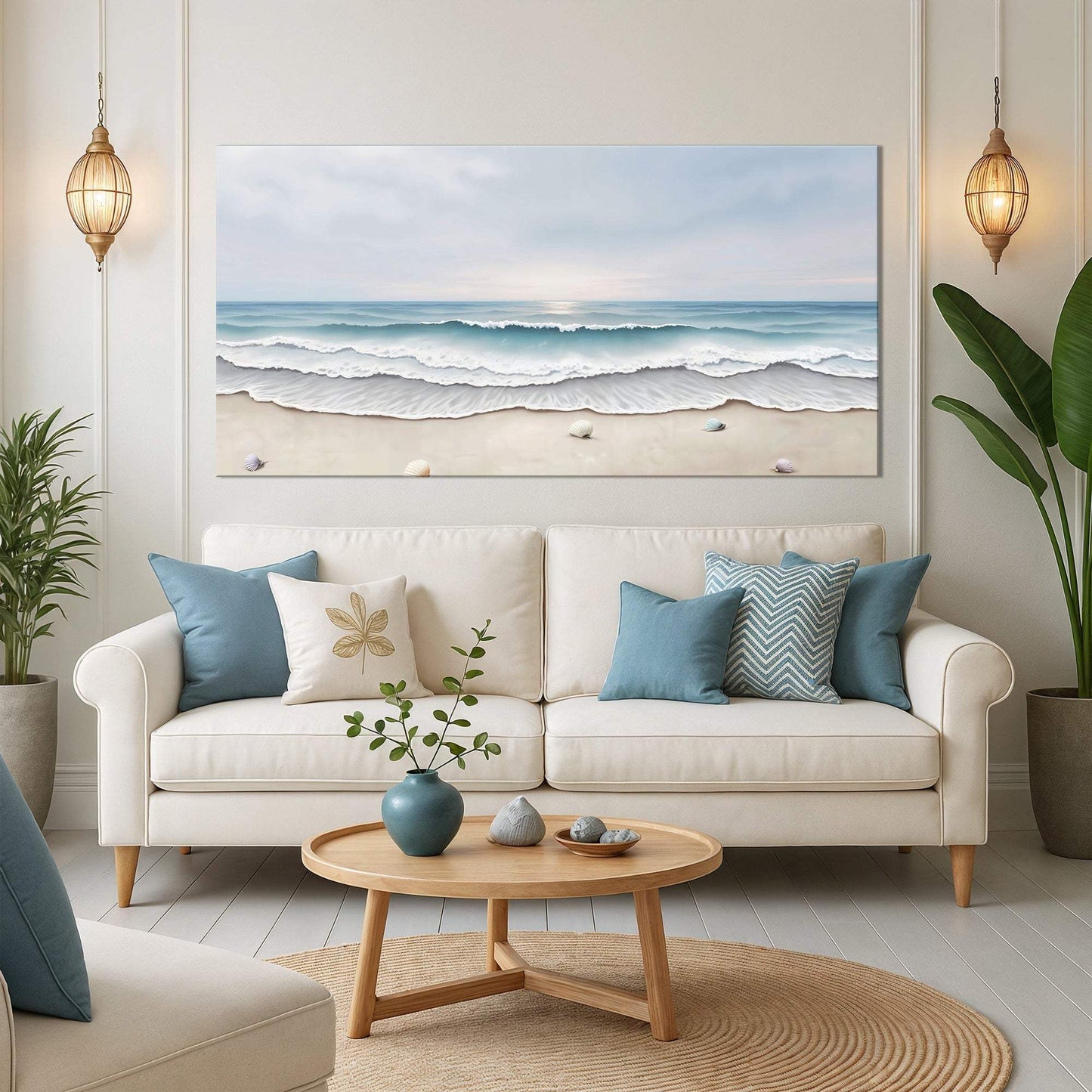 Serene Ocean Wave Coastal Wall Art III - Tailored Canvases - Flyclothing LLC