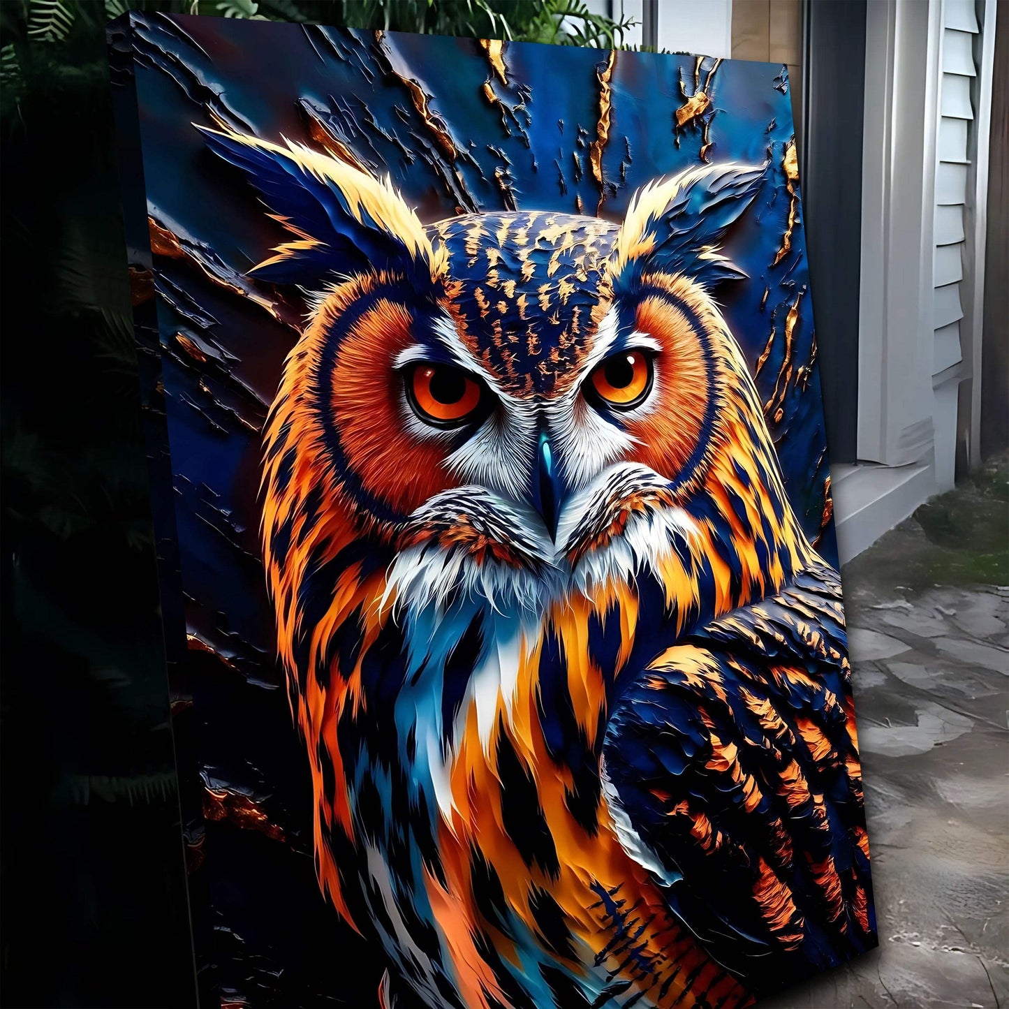 Abstract Owl Wall Art - Tailored Canvases - Flyclothing LLC