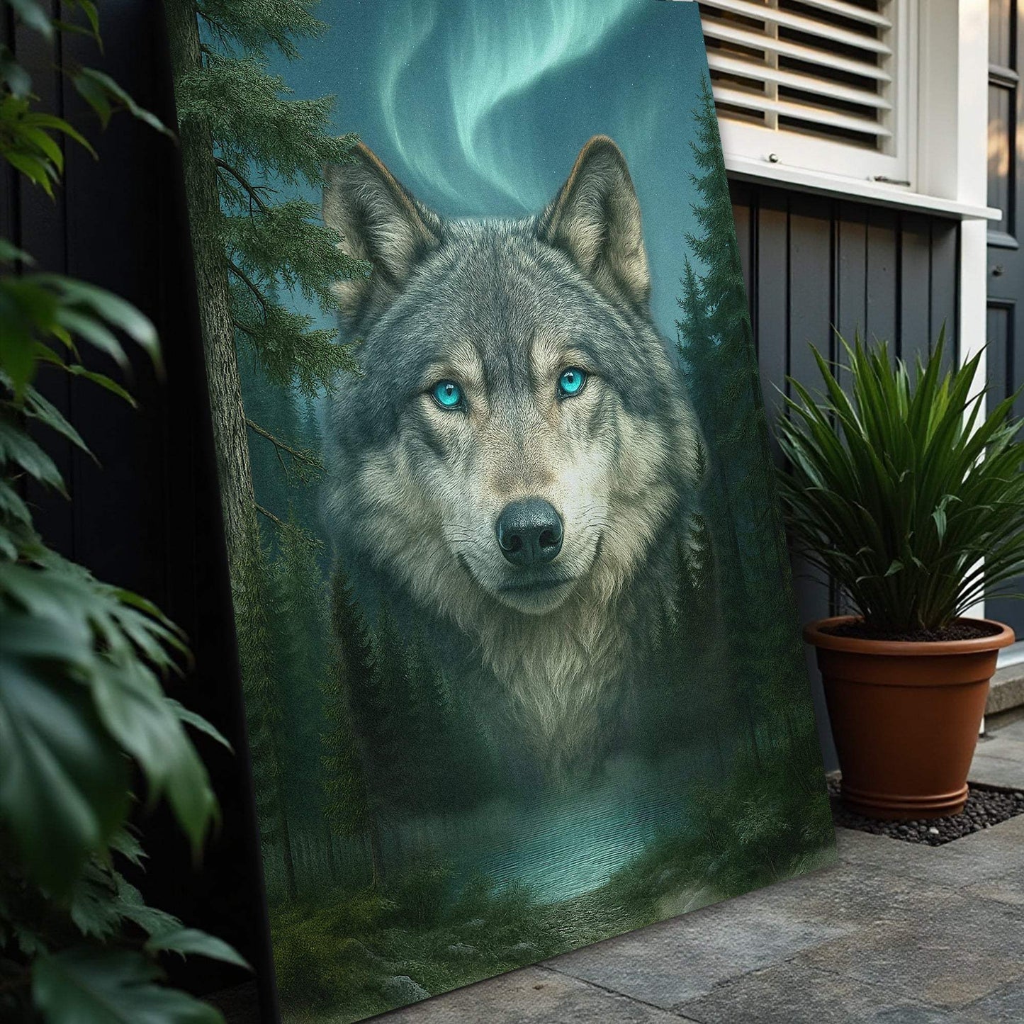 Wolf Northern Symphony Wall Art - Tailored Canvases - Flyclothing LLC