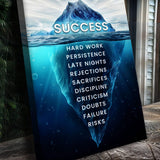 Success Motivational Wall Sign - Tailored Canvases - Flyclothing LLC