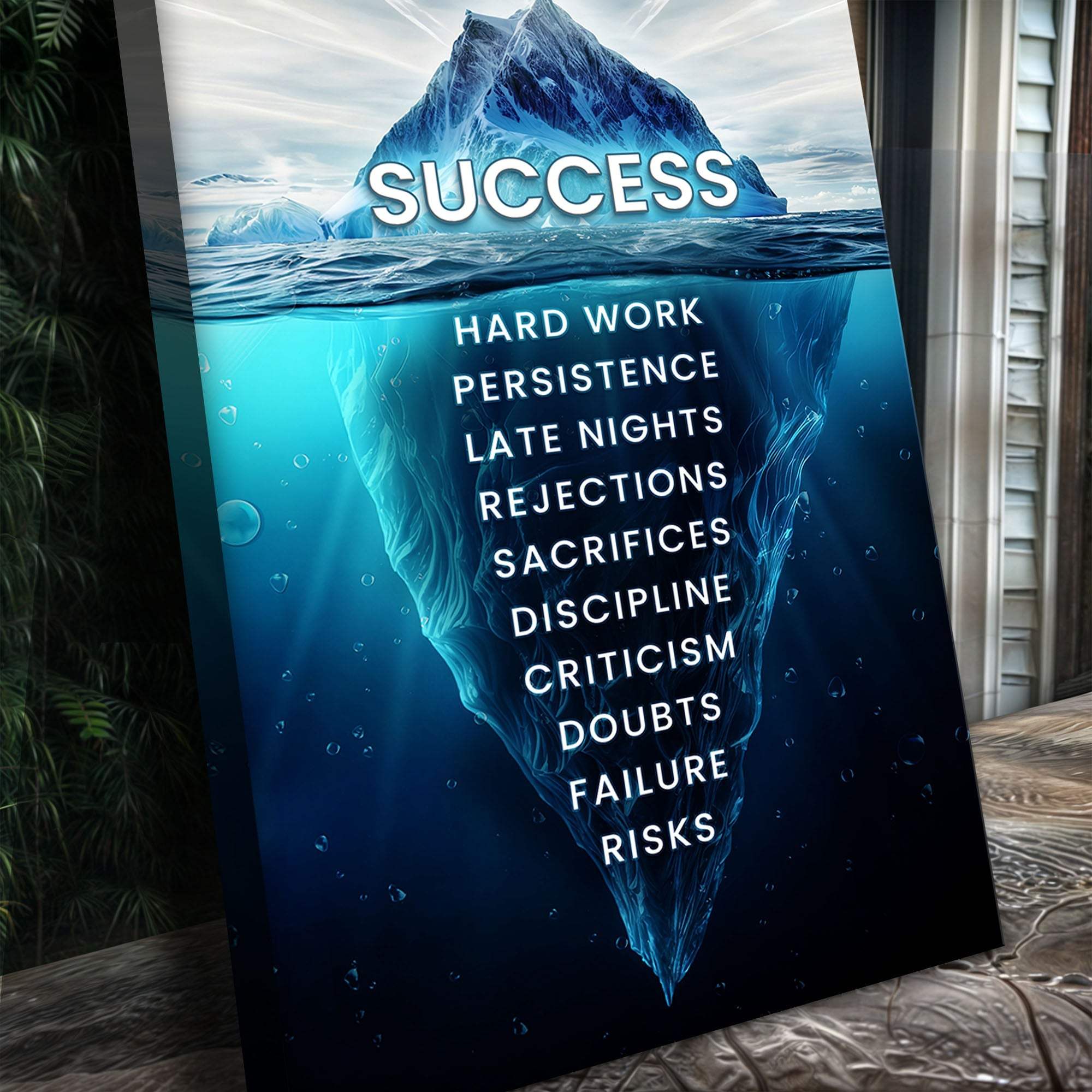 Success Motivational Wall Sign - Tailored Canvases - Flyclothing LLC