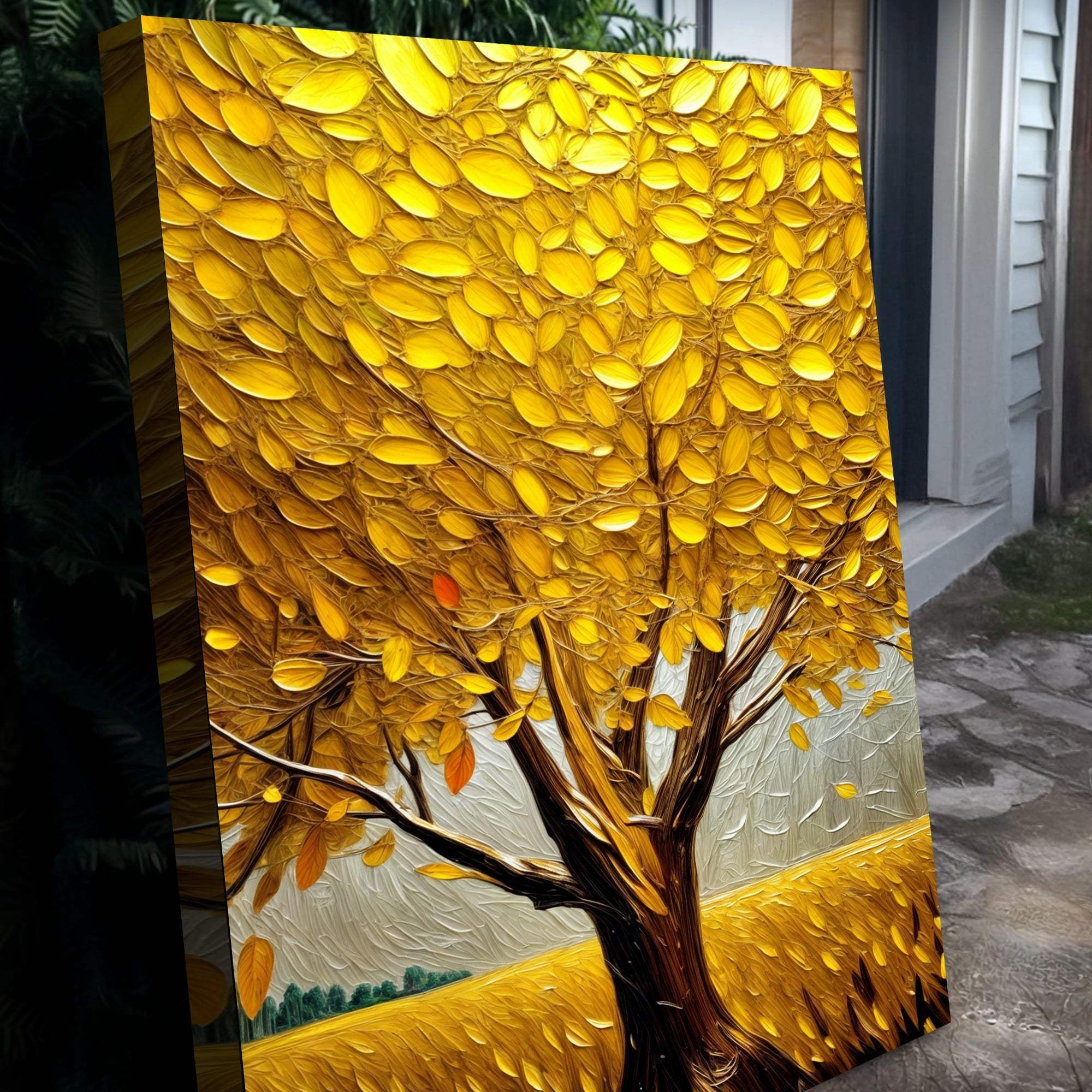 Golden Tree Breeze Wall Art - Tailored Canvases - Flyclothing LLC