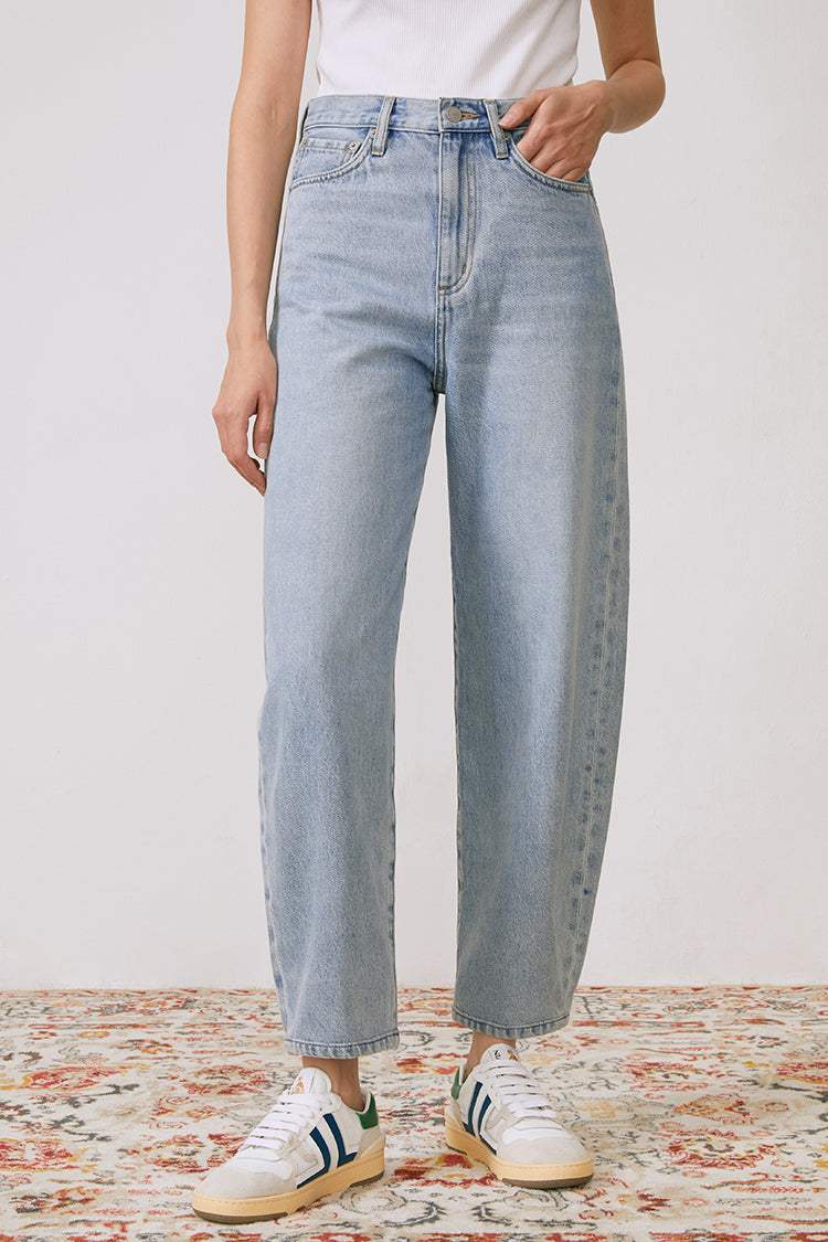 Queens Of Noise High Rise Barrel Jeans HJ026 [FINAL SALE] - Hey Joanie - Flyclothing LLC