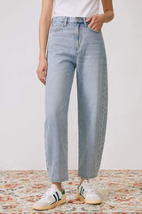 Queens Of Noise High Rise Barrel Jeans HJ026 [FINAL SALE] - Hey Joanie - Flyclothing LLC