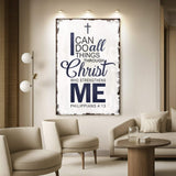 Philippians 4:13 - I Can Do All Things Through Christ Faith Sign II - Tailored Canvases - Flyclothing LLC