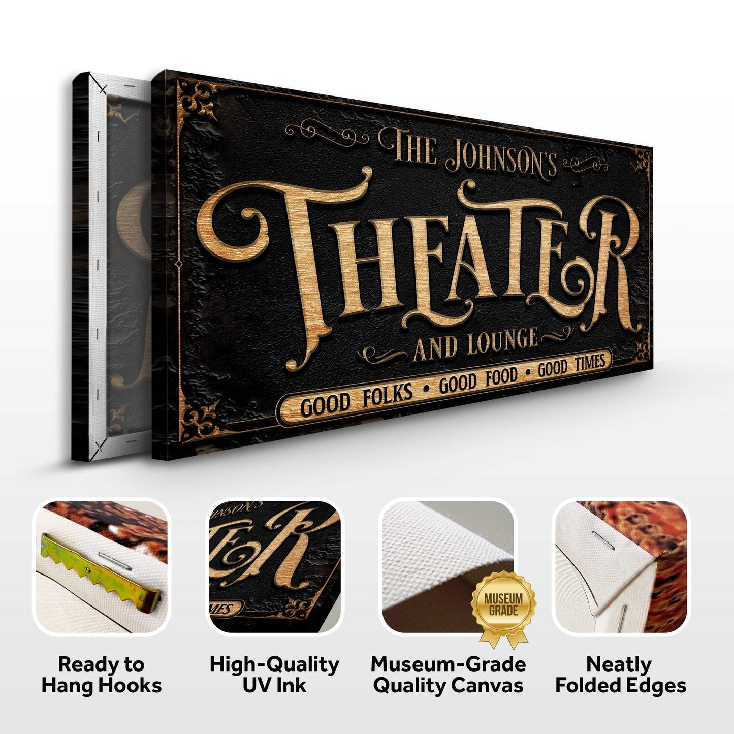 Personalized Theater Sign III - Tailored Canvases - Flyclothing LLC