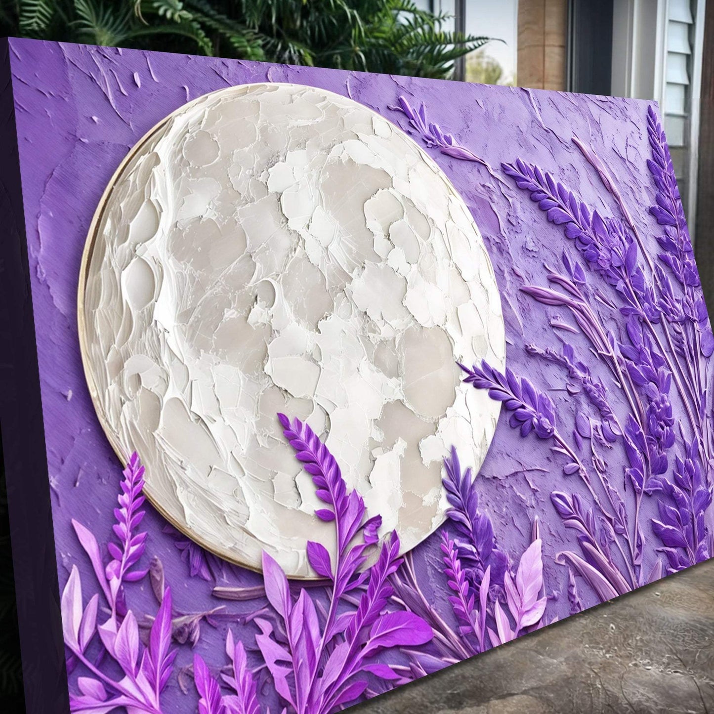 3D Lavander Moon Wall Art - Tailored Canvases - Flyclothing LLC