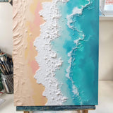 3D Minimalist Pink and Blue Ocean Wall Art - Tailored Canvases - Flyclothing LLC