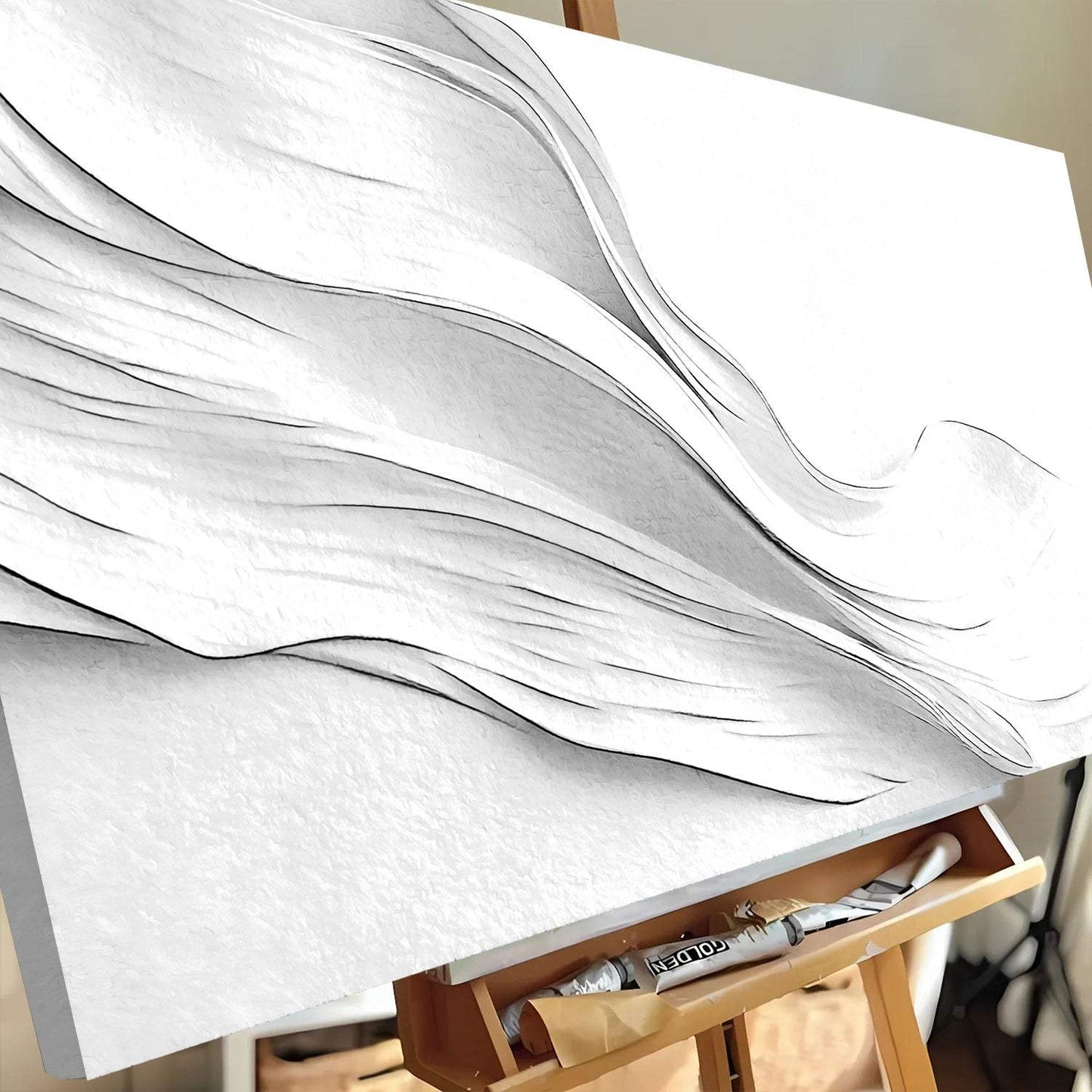 White Minimalist Wall Art - Tailored Canvases - Flyclothing LLC