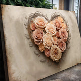 3D Floral Heart Wall Art III - Tailored Canvases - Flyclothing LLC