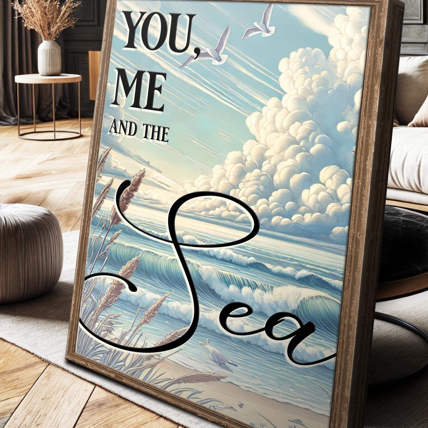 You Me and the Sea Coastal Sign III - Tailored Canvases - Flyclothing LLC