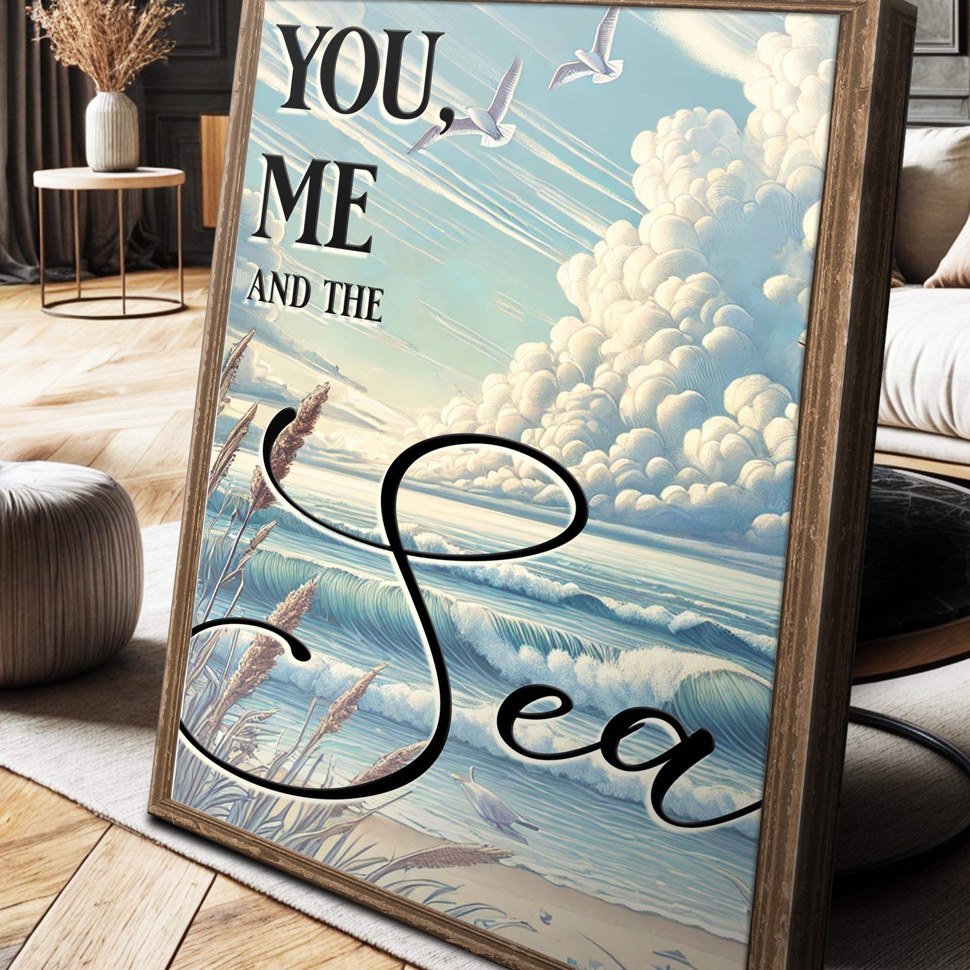 You Me and the Sea Coastal Sign III - Tailored Canvases - Flyclothing LLC