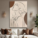 Minimalist Woman Line Art Canvas Wall Art - Tailored Canvases - Flyclothing LLC