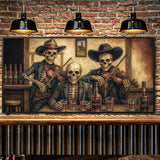 Cowboy Skeletons Western Bar Wall Art - Tailored Canvases - Flyclothing LLC