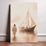 Jesus Christ Walking On Water Faith Wall Art VIII - Tailored Canvases - Flyclothing LLC