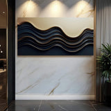 Black and Gold Minimalist Abstract Wall Art III - Tailored Canvases - Flyclothing LLC