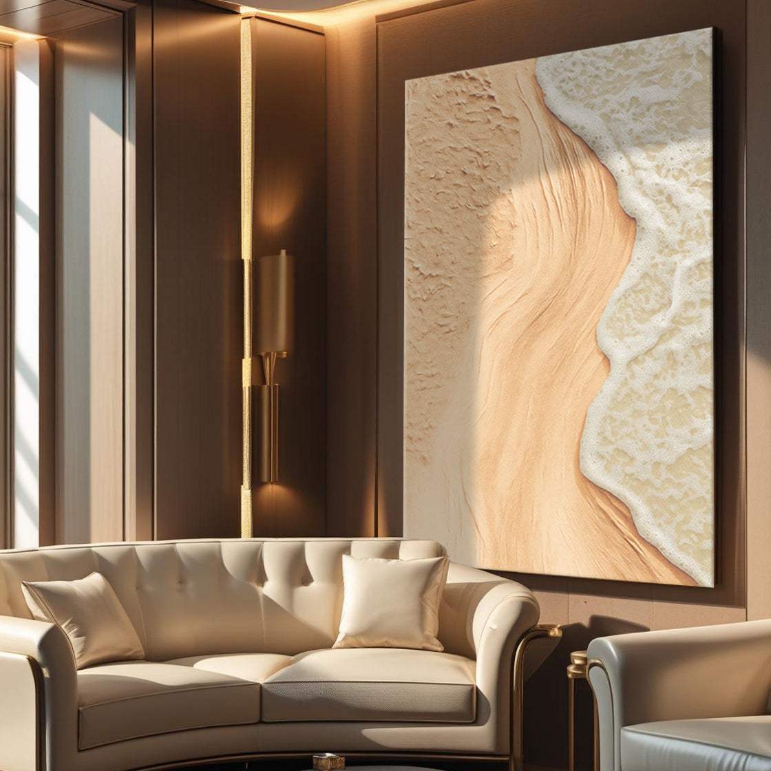 Beige Beach Coastal Wall Art - Tailored Canvases - Flyclothing LLC