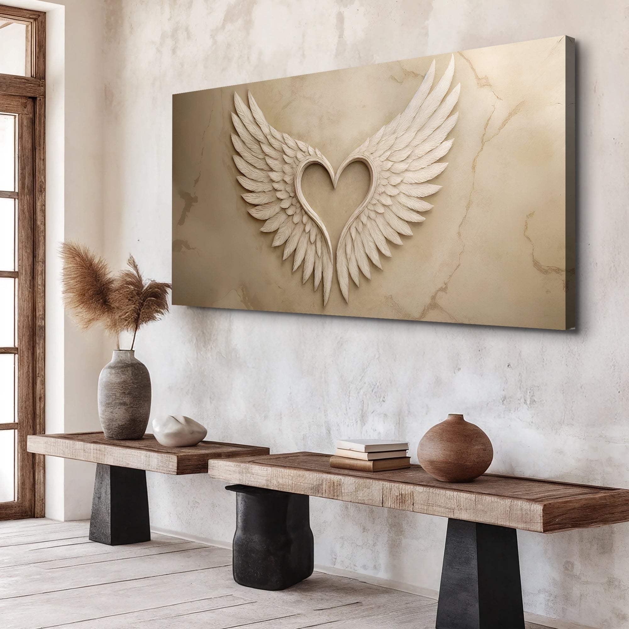 Wings Of Love Abstract Wall Art - Tailored Canvases - Flyclothing LLC