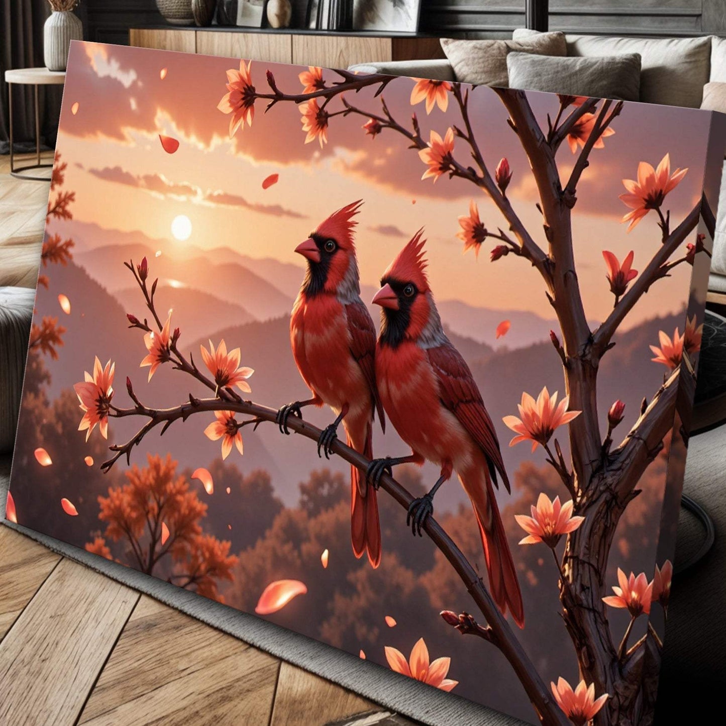 3D Cardinals Wall Art III - Tailored Canvases - Flyclothing LLC