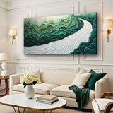 Green Rivers Abstract Wall Art III - Tailored Canvases - Flyclothing LLC