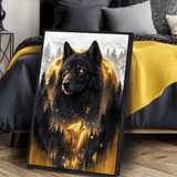 Eclipse of the Alpha Wolf Wall Art - Tailored Canvases - Flyclothing LLC