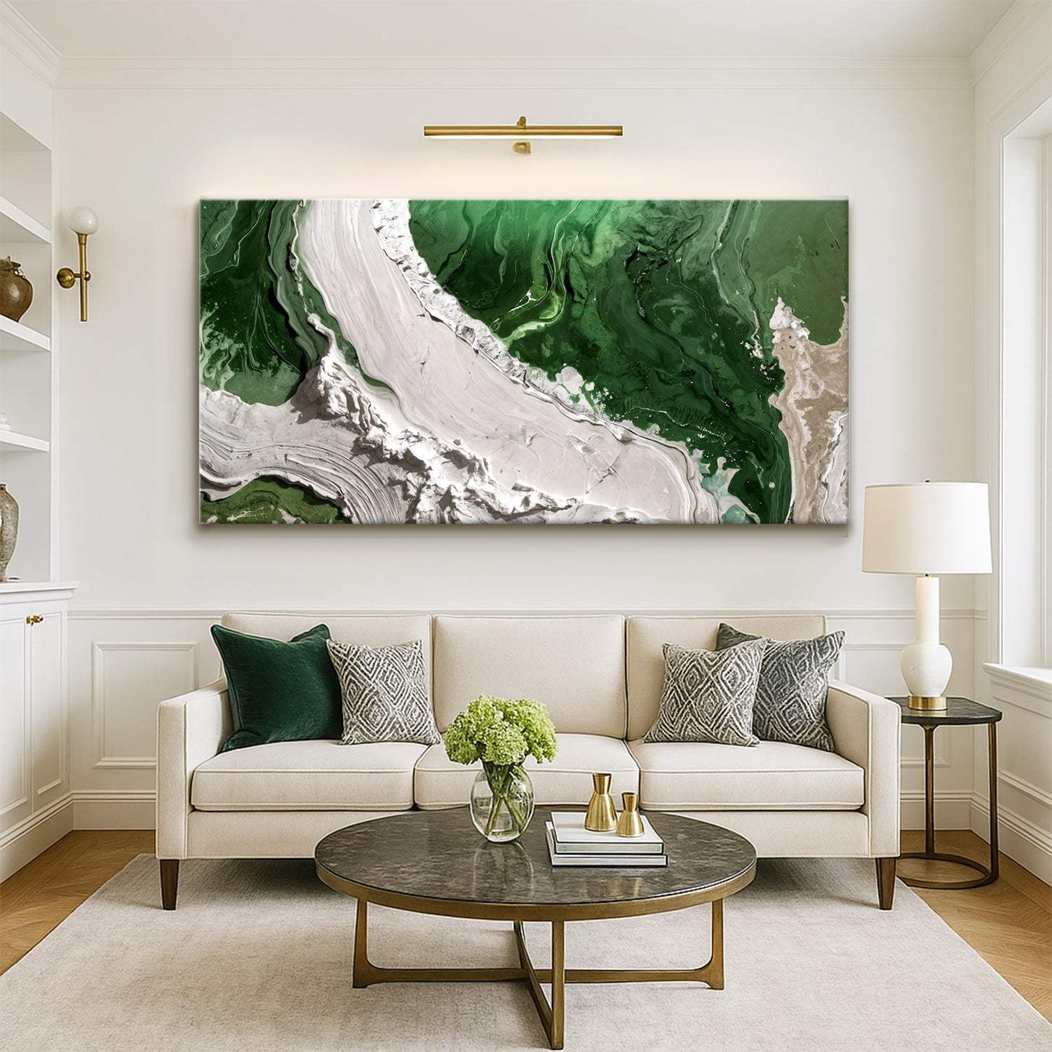 Green Rivers Abstract Wall Art IV - Tailored Canvases - Flyclothing LLC