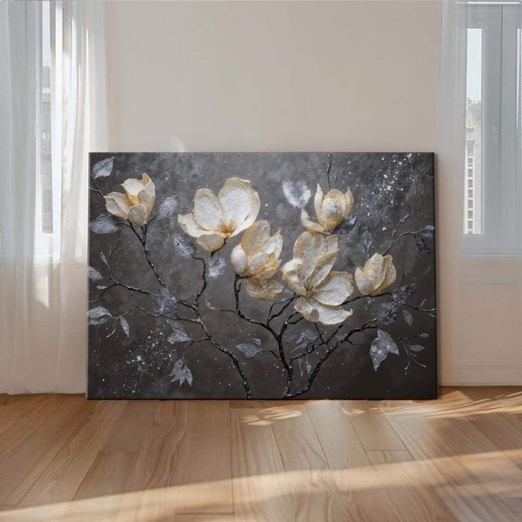 Midnight Magnolias Wall Art - Tailored Canvases - Flyclothing LLC