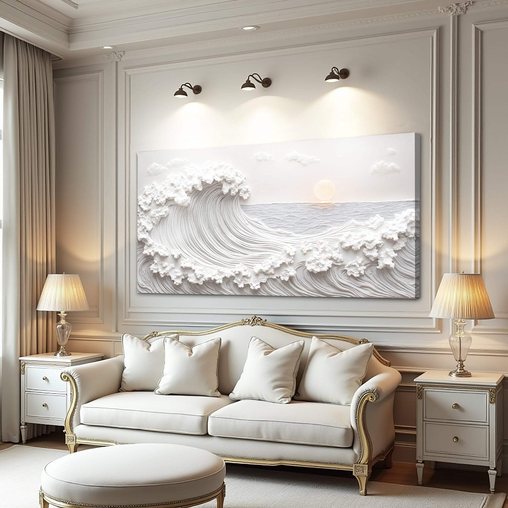 Ocean Waves Abstract Wall Art - Tailored Canvases - Flyclothing LLC