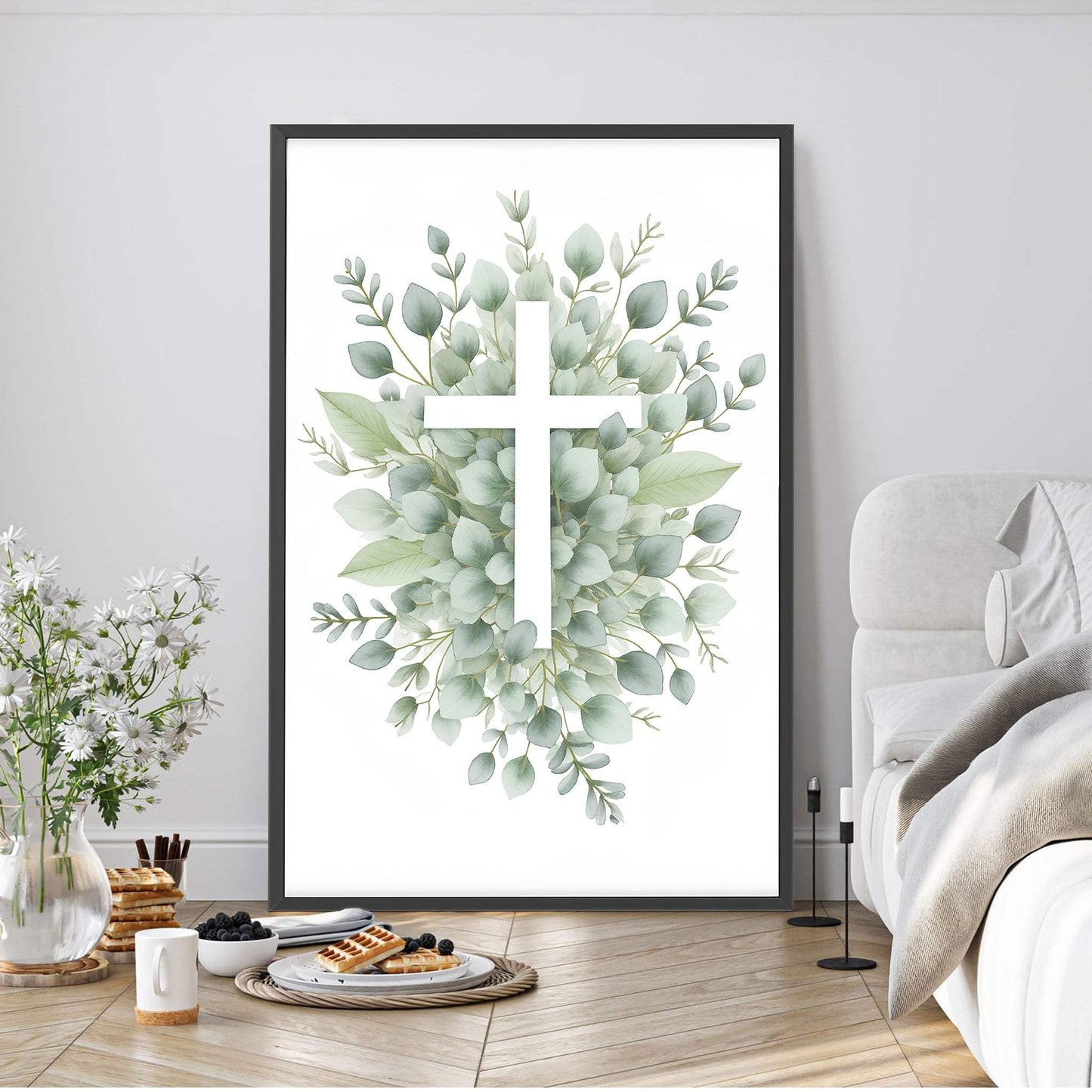 Minimalist Cross Faith Wall Art - Tailored Canvases - Flyclothing LLC