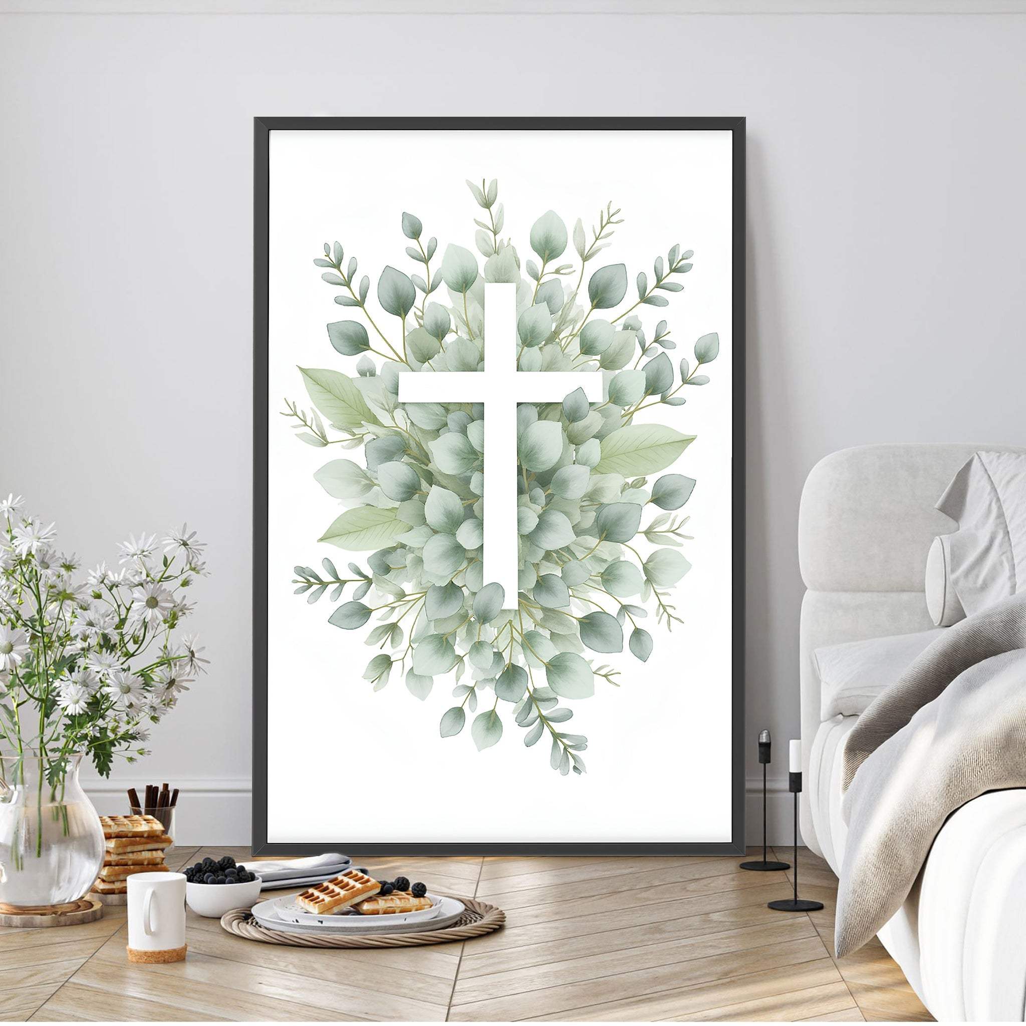 Minimalist Cross Faith Wall Art - Tailored Canvases - Flyclothing LLC