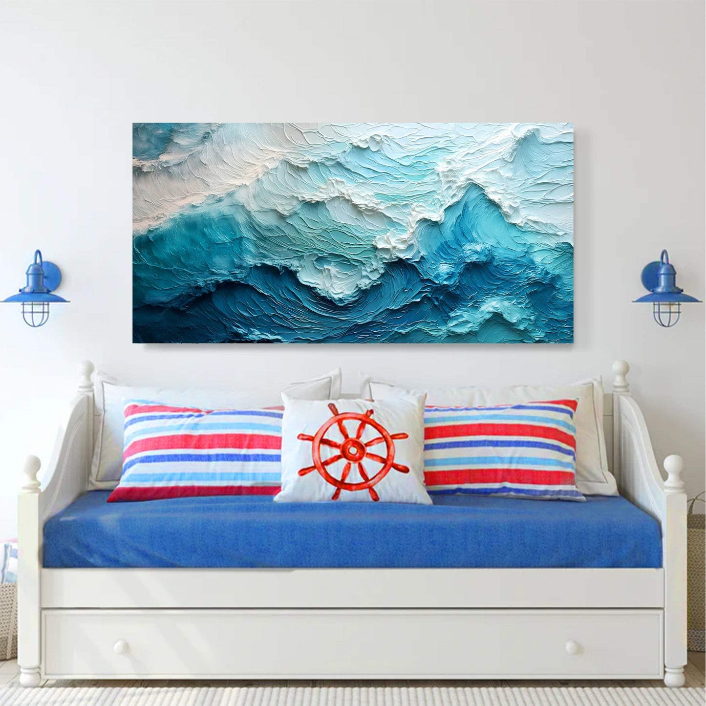 Blue Ocean Coastal Wall Art II - Tailored Canvases - Flyclothing LLC