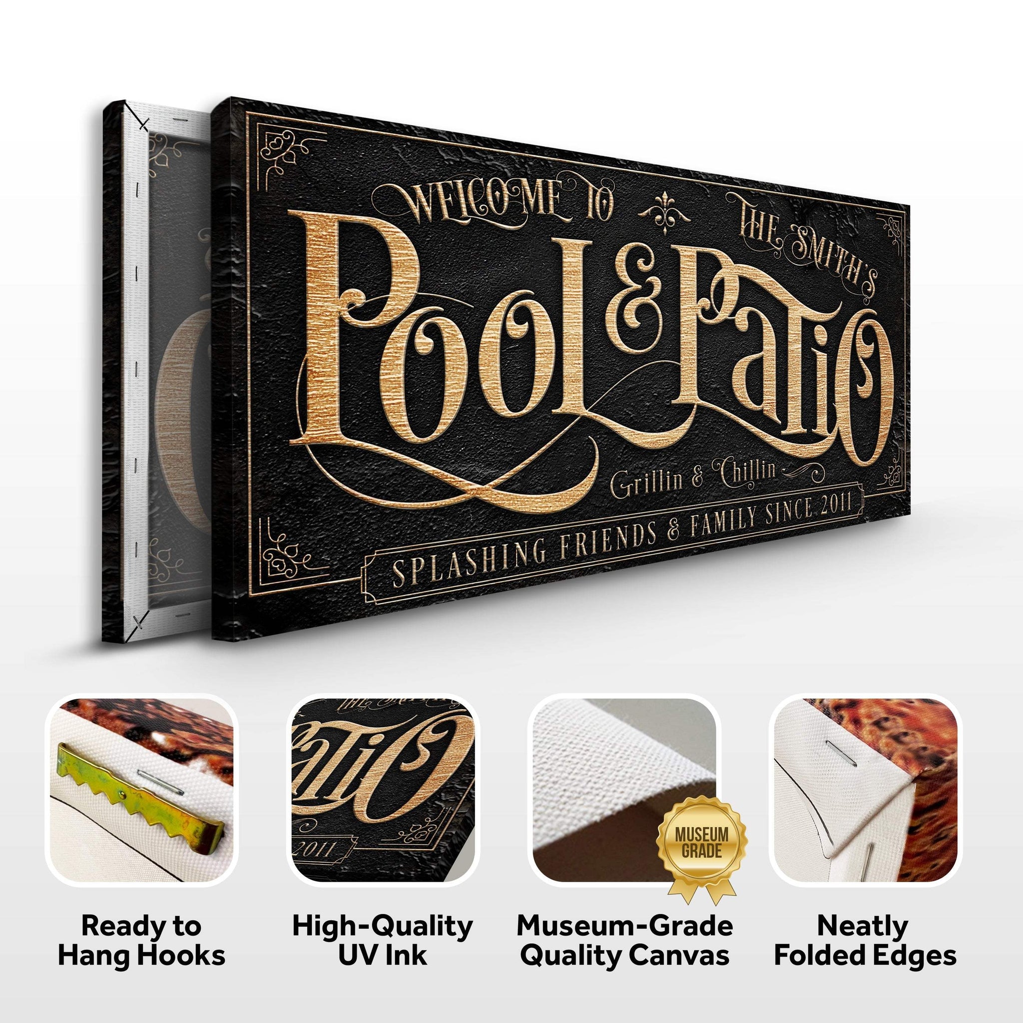 Personalized Pool & Patio Sign II - Tailored Canvases - Flyclothing LLC