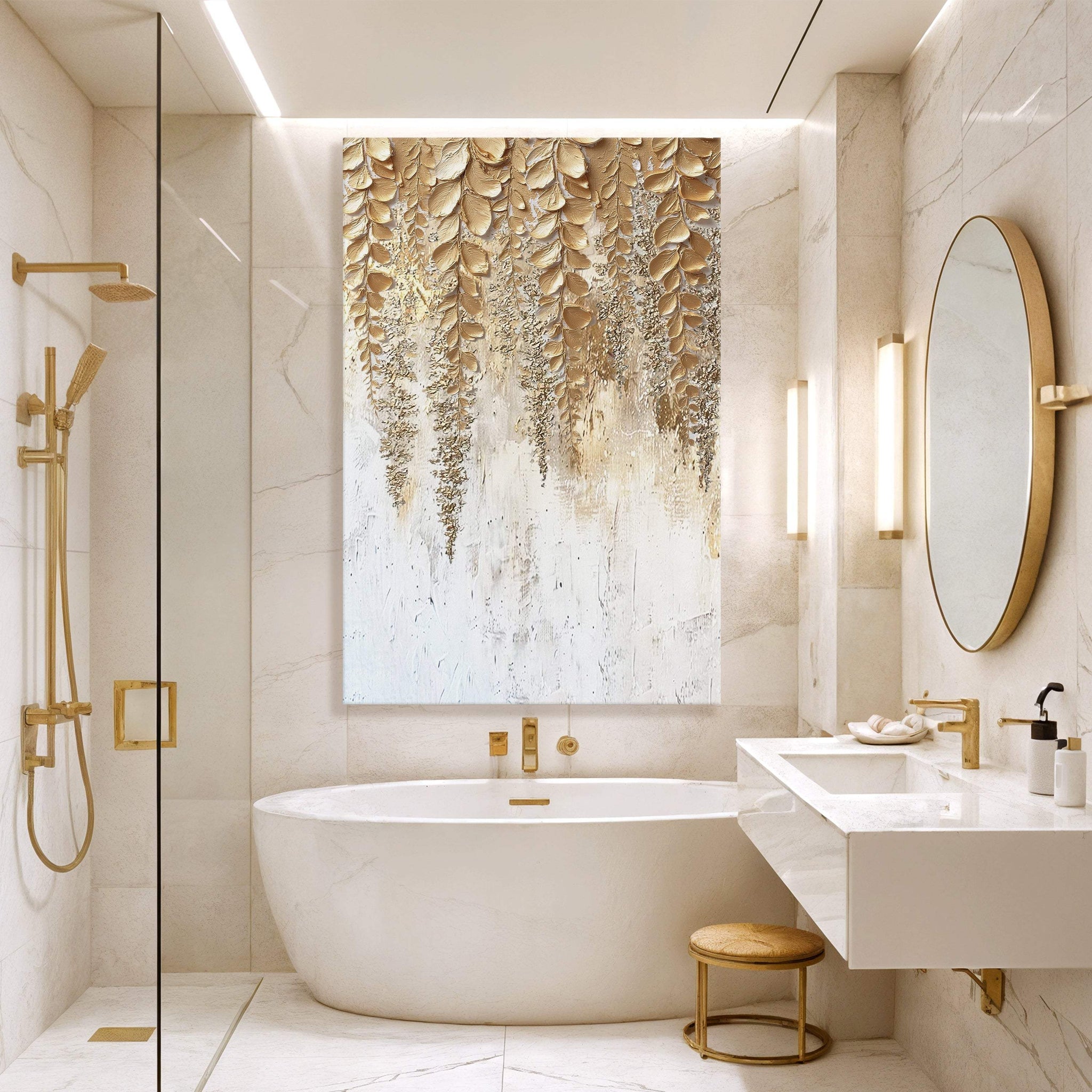 Golden Wisteria Wall Art - Tailored Canvases - Flyclothing LLC