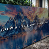 Growth Starts Where Comfort Ends Motivational Wall Sign - Tailored Canvases - Flyclothing LLC