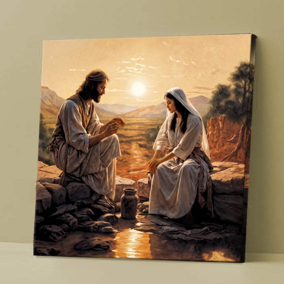 Samaritan at the Well Faith Wall Art III - Tailored Canvases - Flyclothing LLC