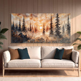 Rustic Forest Sunset Wall Art - Tailored Canvases - Flyclothing LLC