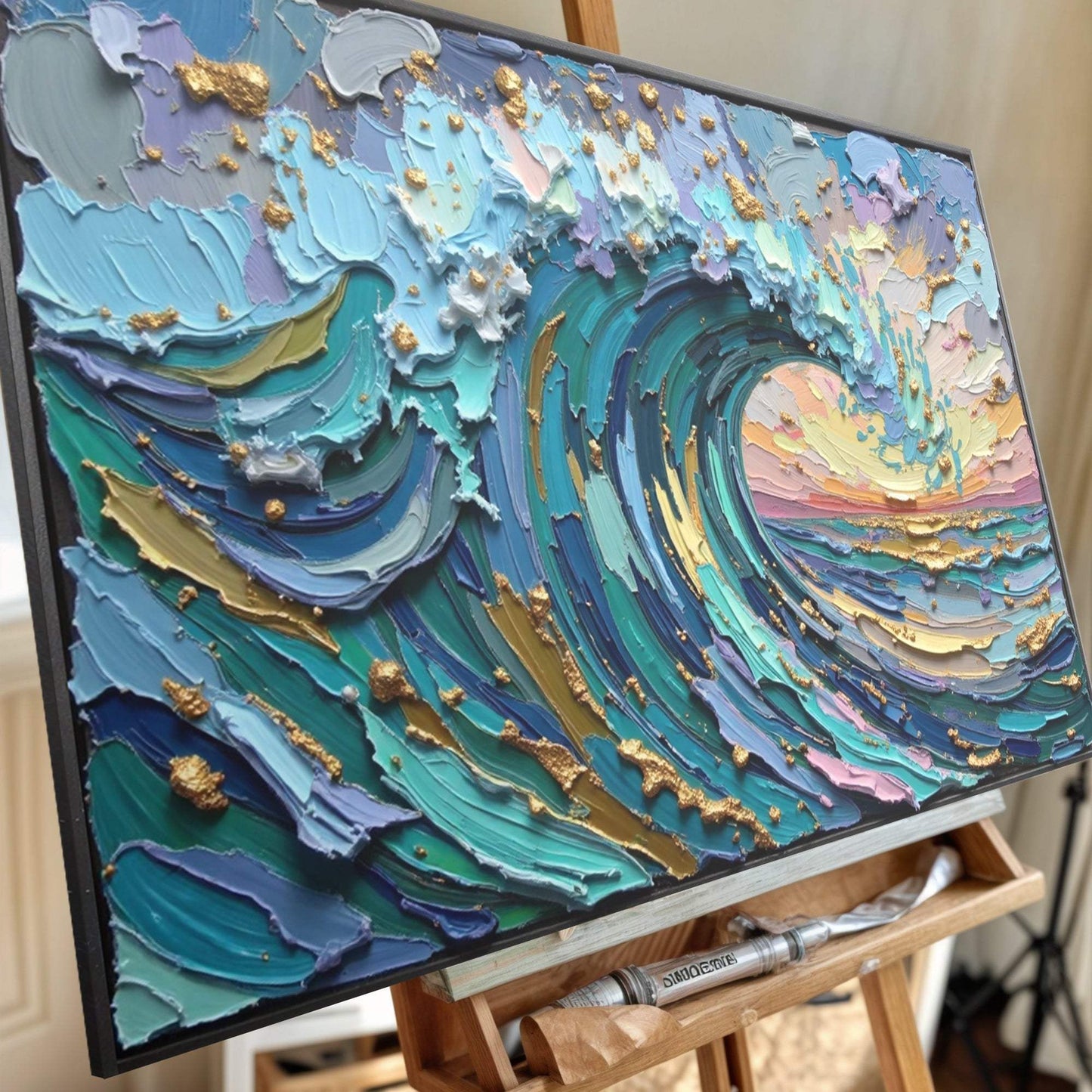 Golden Tide Wall Art - Tailored Canvases - Flyclothing LLC