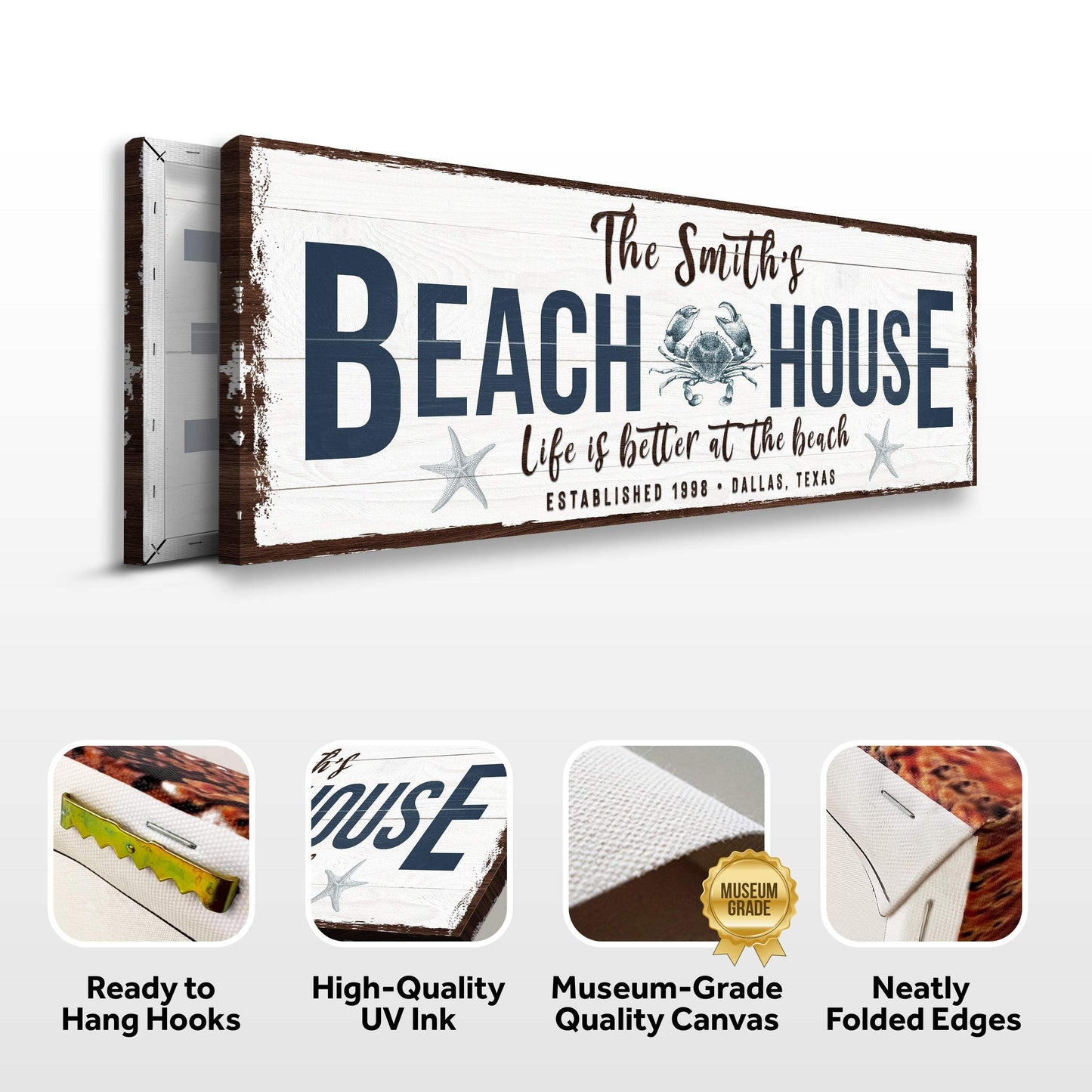 Personalized Beach House Sign - Tailored Canvases - Flyclothing LLC