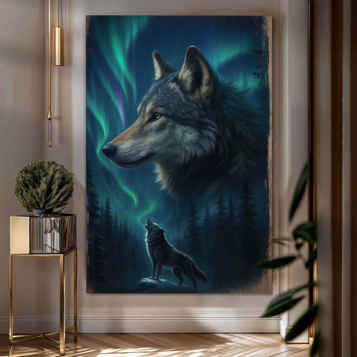Wolf Double Exposure Wall Art IV - Tailored Canvases - Flyclothing LLC